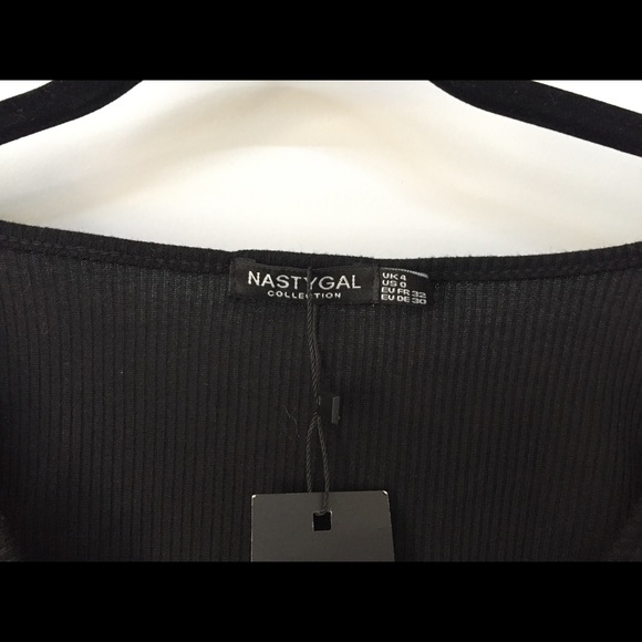 NWT Nastygal Sleeve It To Me Ribbed Bodysuit - Picture 9 of 11